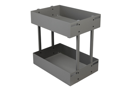 SMARTT KOSZ CARGO DO SZAFKI 50 CICHY DOMYK PEŁNE DNO WYSUW 2 POZIOMY PROWADNICE BLUM ANTRACYT