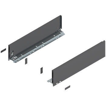 BLUM 770K5002 Bok szuflady LEGRABOX, wysokość K (128.5 mm), dł.=500 mm, lewy+prawy, do LEGRABOX pure ANTRACYT MAT