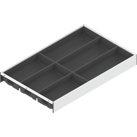 BLUM ZC7S500 BS3AMBIA-LINE wkład na sztućce do szuflady standardowej, do LEGRABOX/MERIVOBOX, tworzywo sztuczne/stal, 6 przegródka na sztućce, dł.=500 mm, szerokość=300 mm BIAŁY MAT