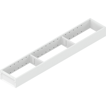 BLUM ZC7S600RS1 AMBIA-LINE ramki do szuflady standardowej, do LEGRABOX/MERIVOBOX, stal, dł.=600 mm, szerokość=100 mm BIAŁY MAT