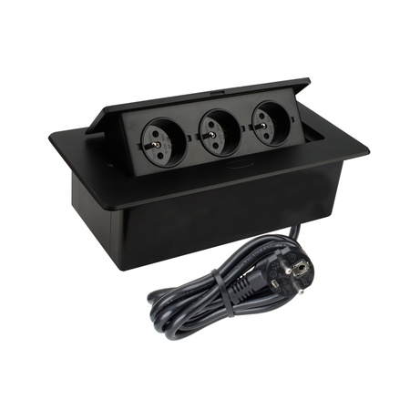 Design Light KOMBI BOX gniazdo meblowe, kolor czarny