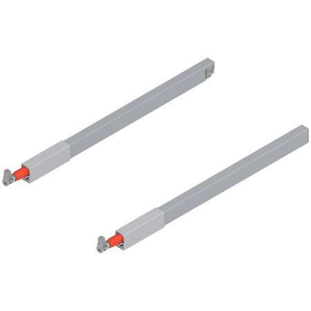 BLUM RELING ZRG.337RSI Reling podłużny TANDEMBOX (górny), do szuflady z wysokim frontem, dł.=400 mm, lewy+prawy, do TANDEMBOX antaro SZARY