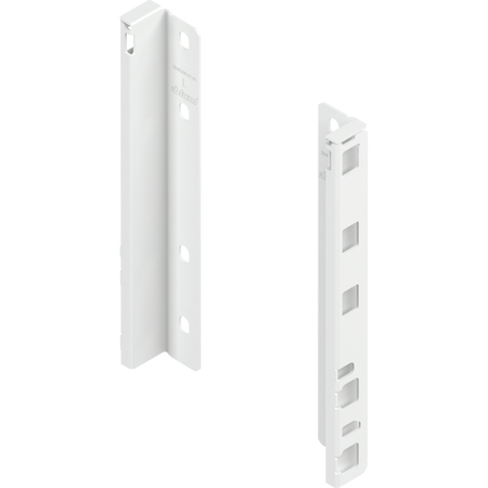 BLUM ZB4E000S Uchwyt drewnianej ścianki tylnej MERIVOBOX, wys. E (209 mm), prawy+lewy, JEDWABIŚCIE BIAŁY MAT
