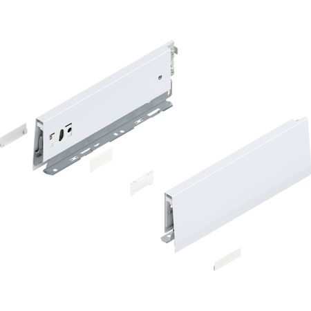 BLUM 470M2702S Bok MERIVOBOX, wysokość M (91 mm), dł.=270 mm, lewy+prawy, JEDWABIŚCIE BIAŁY MAT