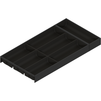 blum ZC7S600BS3 AMBIA-LINE Wkład na sztućce do szuflady standardowej, do LEGRABOX/MERIVOBOX, tworzywo sztuczne/stal, 7 przegródka na sztućce, dł.=600 mm, szerokość=300 mm CZARNY MAT