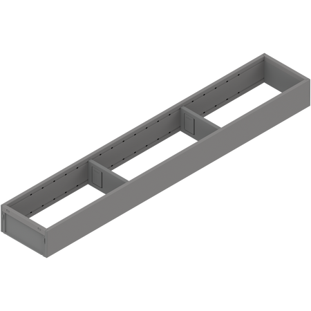 BLUM ZC7S600RS1 AMBIA-LINE ramki do szuflady standardowej, do LEGRABOX/MERIVOBOX, stal, dł.=600 mm, szerokość=100 mm SZARY INDIUM MAT