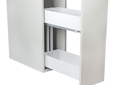 SMARTT KOSZ CARGO DO SZAFKI 25 CICHY DOMYK PEŁNE DNO WYSUW 2 POZIOMY PROWADNICE BIAŁY