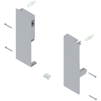 BLUM ZIF.76C0 Mocowanie frontu TANDEMBOX , wys. C, do szuflady wewnętrznej z pojedynczym relingiem, lewe+prawe, do TANDEMBOX antaro SZARY