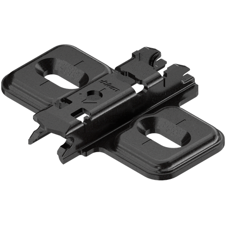 BLUM 173L6100CLIP prowadnik, krzyżakowy, 0 mm, Stal, Wkręty, RW: otwór podłużny, CZARNY ONYKS