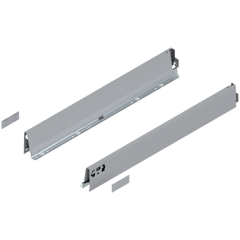 BLUM 378M6502SA Bok szuflady TANDEMBOX, wysokość M (83 mm), dł.=650 mm, lewy+prawy, do TANDEMBOX intivo/antaro, SZARY