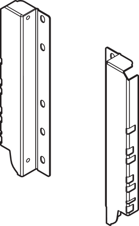 BLUM Z30D000SL HO-RW MP SEIW Uchwyt drewnianej ścianki tylnej TANDEMBOX, wys. D (224 mm), prawy+lewy BIAŁY