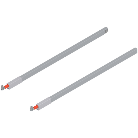 BLUM ZRG.587RSI Reling podłużny TANDEMBOX (górny), do szuflady z wysokim frontem, dł.=650 mm, lewy+prawy, do TANDEMBOX antaro SZARY