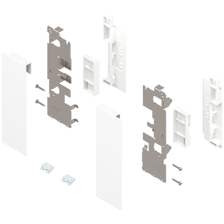 BLUM ZI7.2CS0 Mocowanie frontu LEGRABOX , wys. C, do szuflady wewnętrznej z elementami dekoracyjnymi, lewe+prawe, do LEGRABOX pure BIAŁY MAT