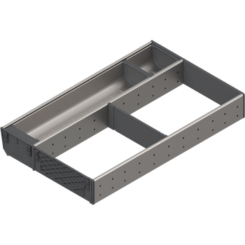 BLUM ZSI.500KI3N ORGA-LINE wkład kombi (częściowe wypełnienie), do szuflady standardowej TANDEMBOX, dł. NL=500 mm, szer. korpusu KB=800 mm, szer.=289 mm INOX