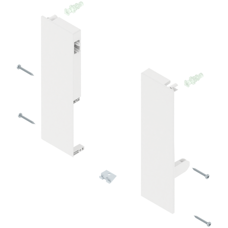 BLUM ZIF.76D0 Mocowanie frontu TANDEMBOX , wys. D, do szuflady wewnętrznej z pojedynczym relingiem, lewe+prawe, do TANDEMBOX antaro BIAŁA