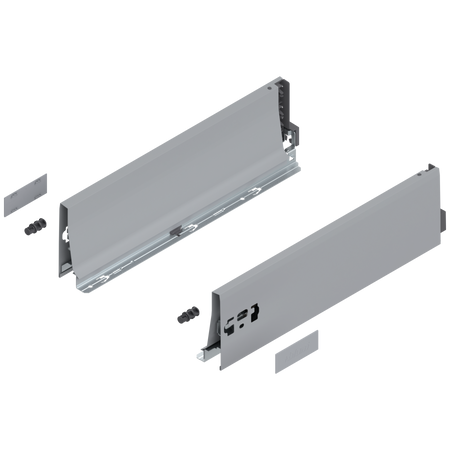 BLUM 378K4002SA Bok szuflady TANDEMBOX, wysokość K (115 mm), dł.=400 mm, lewy+prawy, do TANDEMBOX antaro, SZARY