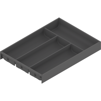BLUM ZC7S450BS3 AMBIA-LINE  wkład na sztućce do szuflady standardowej, do LEGRABOX/MERIVOBOX, tworzywo sztuczne/stal, 4 przegródka na sztućce, dł.=450 mm, szerokość=300 mm ANTRACYT MAT