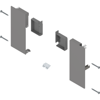 BLUM ZI4.1KS1 Mocowanie frontu MERIVOBOX, do szuflady wewnętrznej, lewe+prawe, SZARY INDIUM MAT