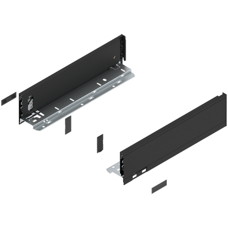 BLUM 770M3502S Bok szuflady LEGRABOX, wysokość M (90.5 mm), dł.=350 mm, lewy+prawy, do LEGRABOX pure CZARNY CARBON MAT