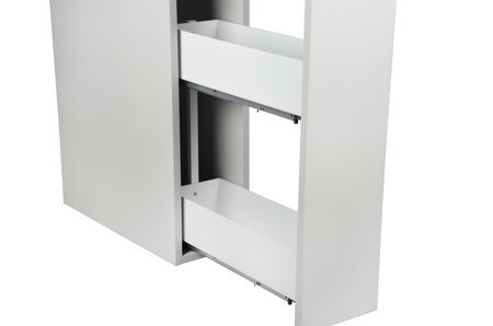 SMARTT KOSZ CARGO DO SZAFKI 20 CICHY DOMYK PEŁNE DNO WYSUW 2 POZIOMY PROWADNICE BLUM LEWY BIAŁY