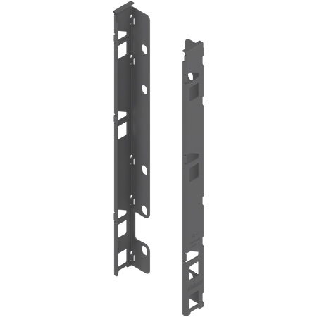 BLUM ZB7F000S Uchwyt drewnianej ścianki tylnej LEGRABOX, wys. F (257 mm), prawy+lewy ANTYRACYT MAT