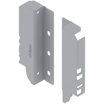 BLUM Z30B000S.04HO-RW MP R906 Uchwyt drewnianej ścianki tylnej TANDEMBOX, wys. B (160 mm), prawy+lewy SZARY