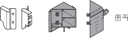 BLUM ZSF.340E.M1 Mocowanie frontu TANDEMBOX, wys. M, EXPANDO, zestaw, SPACE CORNER CZARNY