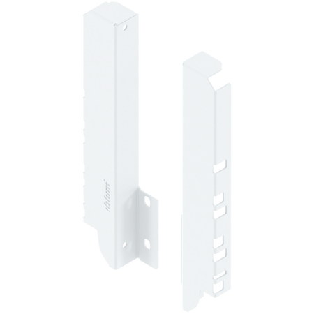 BLUM Z30D000S.22HO-RW MP Uchwyt drewnianej ścianki tylnej TANDEMBOX, wys. D (224 mm), do szuflady zlewozmywakowej, prawy+lewy BIAŁY