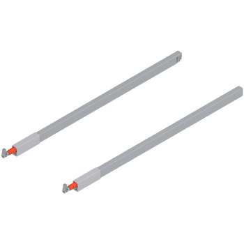 BLUM ZRG.537RSI Reling podłużny TANDEMBOX (górny), do szuflady z wysokim frontem, dł.=600 mm, lewy+prawy, do TANDEMBOX antaro SZARY