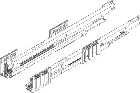 BLUM 453.6001B Prowadnica MERIVOBOX, 70 kg, dł. NL=600 mm, prawa+lewa