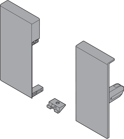 BLUM ZIF.71K0 Mocowanie frontu TANDEMBOX , wys. K, do szuflady wewnętrznej, lewe+prawe, do TANDEMBOX antaro SZARY