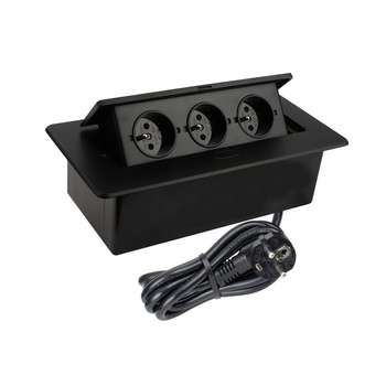 Design Light KOMBI BOX gniazdo meblowe, kolor czarny