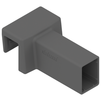 BLUM ZC7U11E0 AMBIA-LINE uchwyt relingu poprzecznego, od szerokości korpusu 1200 mm, do LEGRABOX free ANTRACYT MAT