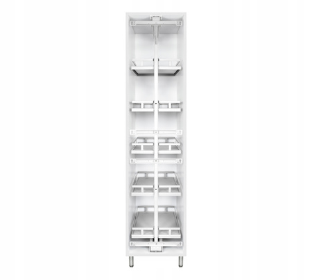 SMARTT KOSZ SPACE CARGO DO SZAFKI 15 PEŁNE DNO WYSUW DOCIĄG 157-187cm 5 PÓŁEK BIAŁY