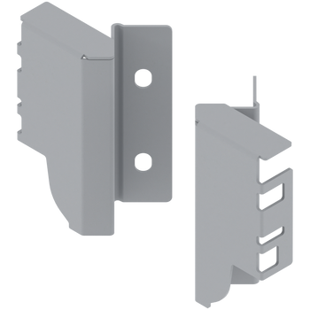 BLUM Z30M000S.45ECK-RW MP R906 Uchwyt drewnianej ścianki tylnej TANDEMBOX, wys. M (96,5 mm), do SPACE CORNER, prawy+lewy SZARY