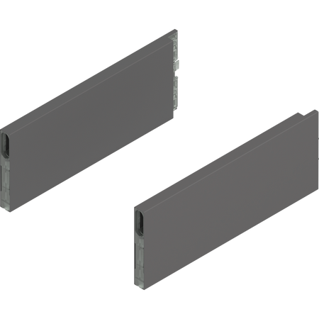 BLUM ZL4.270S.E MERIVOBOX BOXCAP, dł.=270 mm, wysokość E, lewy+prawy, ANTRACYT MAT