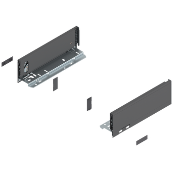 BLUM 770M2702S Bok szuflady LEGRABOX, wys. M (90,5 mm), dł.=270 mm, lewy+prawy ANTRACYT MAT