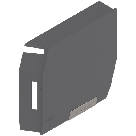 BLUM 20K8A21.21ABD AVENTOS HK-S do małych frontów uchylnych, zaślepka, z zamontowaną małą zaślepką, prawa CIEMNOSZARY