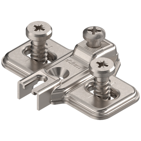 BLUM 193L8100 MODUL prowadnik, krzyżakowy, 0 mm, Stal, na zamont. EURO wkręty, RW: otwór podłużny