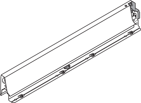 BLUM 378N5002S Bok szuflady TANDEMBOX, wysokość N (68 mm), dł.=500 mm, lewy, do TANDEMBOX intivo/antaro, SZARY