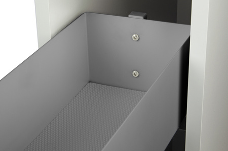 SMARTT KOSZ CARGO DO SZAFKI 20 CICHY DOMYK PEŁNE DNO WYSUW 2 POZIOMY  PRAWY ANTRACYT