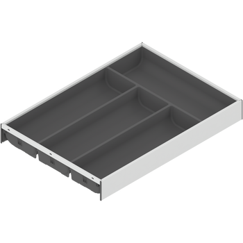 BLUM ZC7S450BS3 AMBIA-LINE  wkład na sztućce do szuflady standardowej, do LEGRABOX/MERIVOBOX, tworzywo sztuczne/stal, 4 przegródka na sztućce, dł.=450 mm, szerokość=300 mm BIAŁY MAT