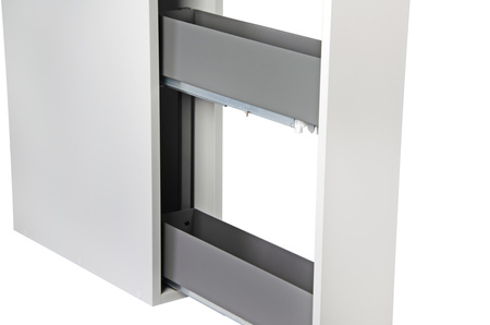 SMARTT KOSZ CARGO DO SZAFKI 15 CICHY DOMYK PEŁNE DNO WYSUW 2 POZIOMY PROWADNICE BLUM LEWY ANTRACYT