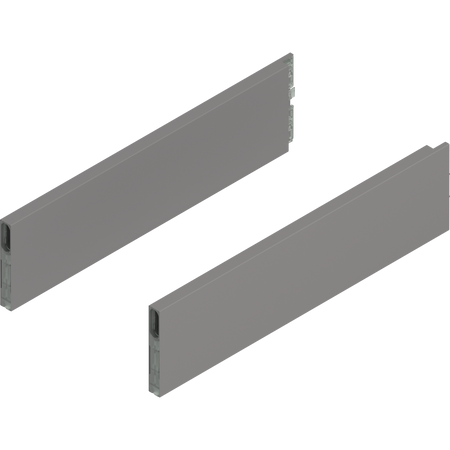 BLUM ZL4.400S.E MERIVOBOX BOXCAP, dł.=400 mm, wysokość E, lewy+prawy, SZARY INDIUM MAT