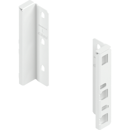 BLUM ZB4K000S Uchwyt drewnianej ścianki tylnej MERIVOBOX, wys. K (146 mm), prawy+lewy, JEDWABIŚCIE BIAŁY MAT