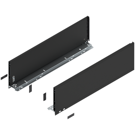 BLUM 770C6002S Bok szuflady LEGRABOX, wysokość C (177 mm), dł.=600 mm, lewy+prawy, do LEGRABOX pure CZARNY CARBON MAT