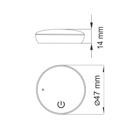 Design Light UFO zestaw - sterownik RF i wyłącznik ze ściemniaczem biały