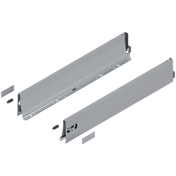 BLUM 378K6502SA Bok szuflady TANDEMBOX, wys. K (115 mm), dł.=650 mm, lewy+prawy, do TANDEMBOX antaro SZARY