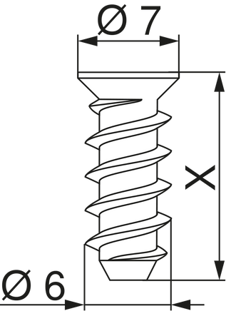 BLUM 662.1300.HG wkręt EURO, łeb wpuszczany, Ø 6,3 mm, dł. 13 mm