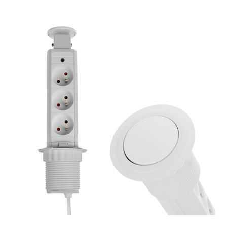 Design Light LIFT BOX gniazdo meblowe, kolor biały